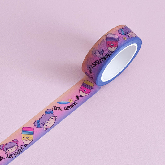 Don't think, just doodle washi tape roll