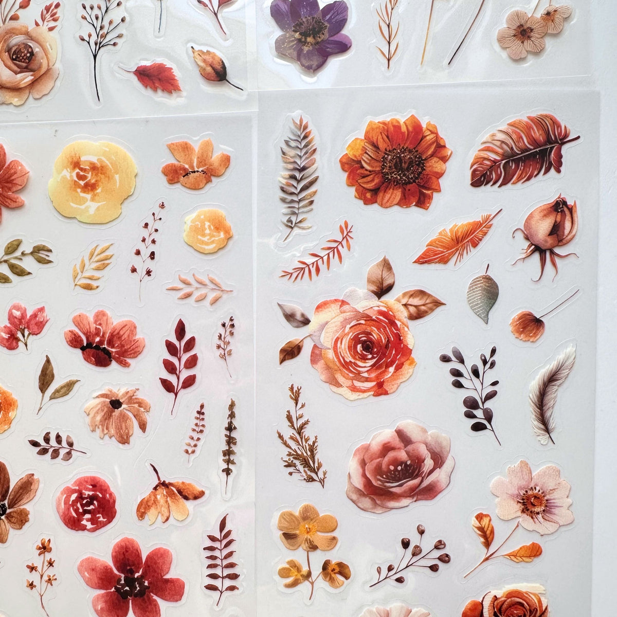 Autumn Botanical PET sticker sheets