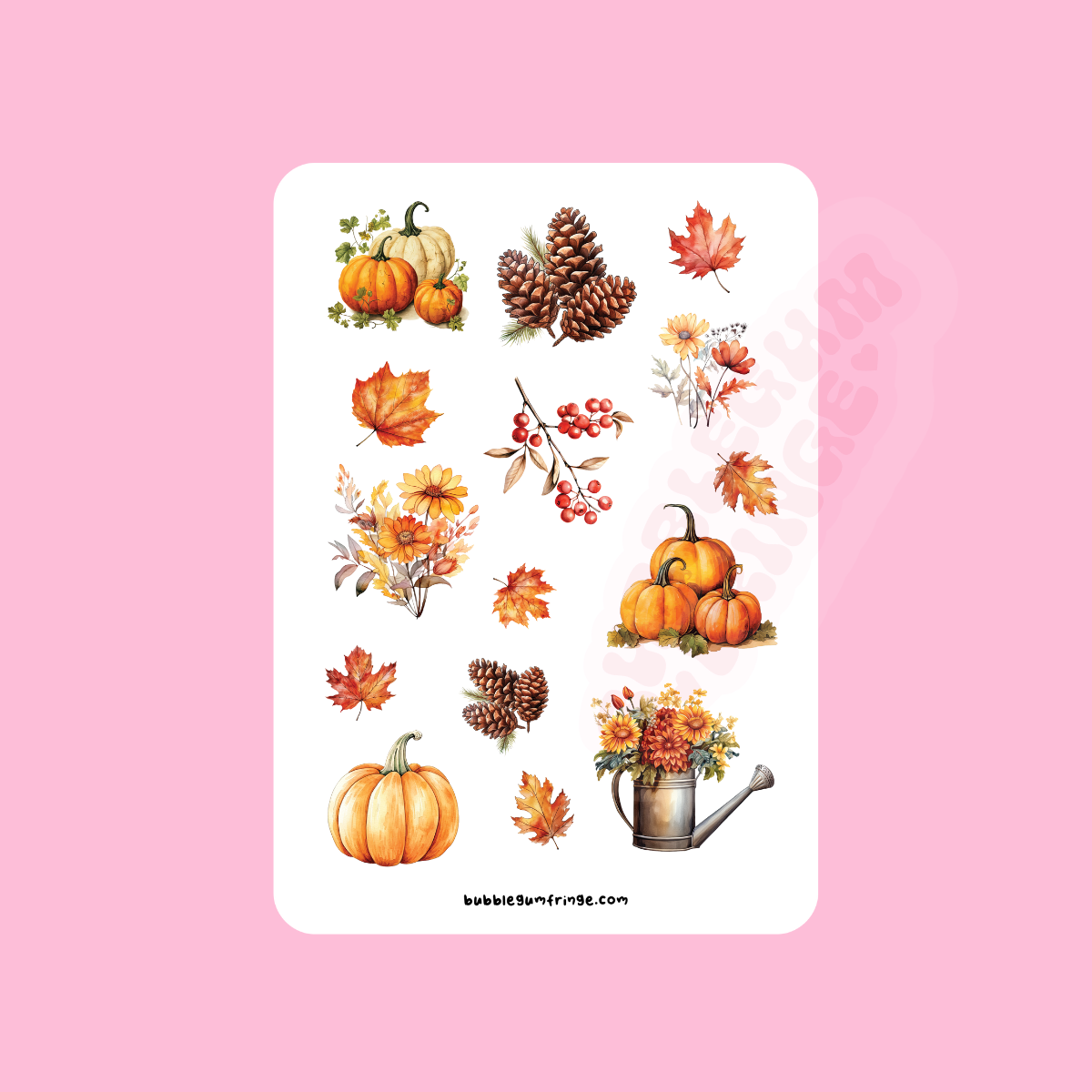 A5 Cozy Autumn sticker sheet set