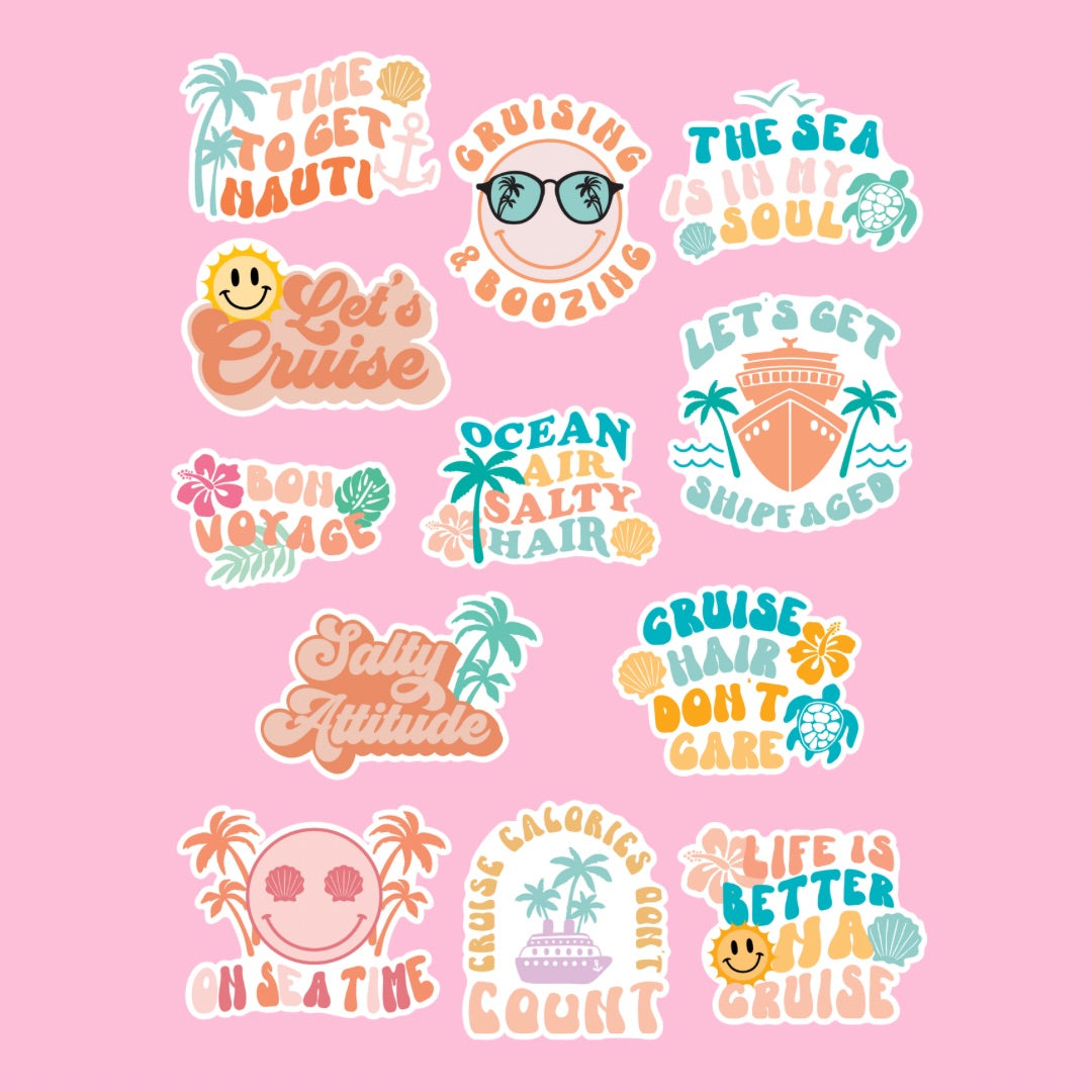 Retro cruise sticker pack