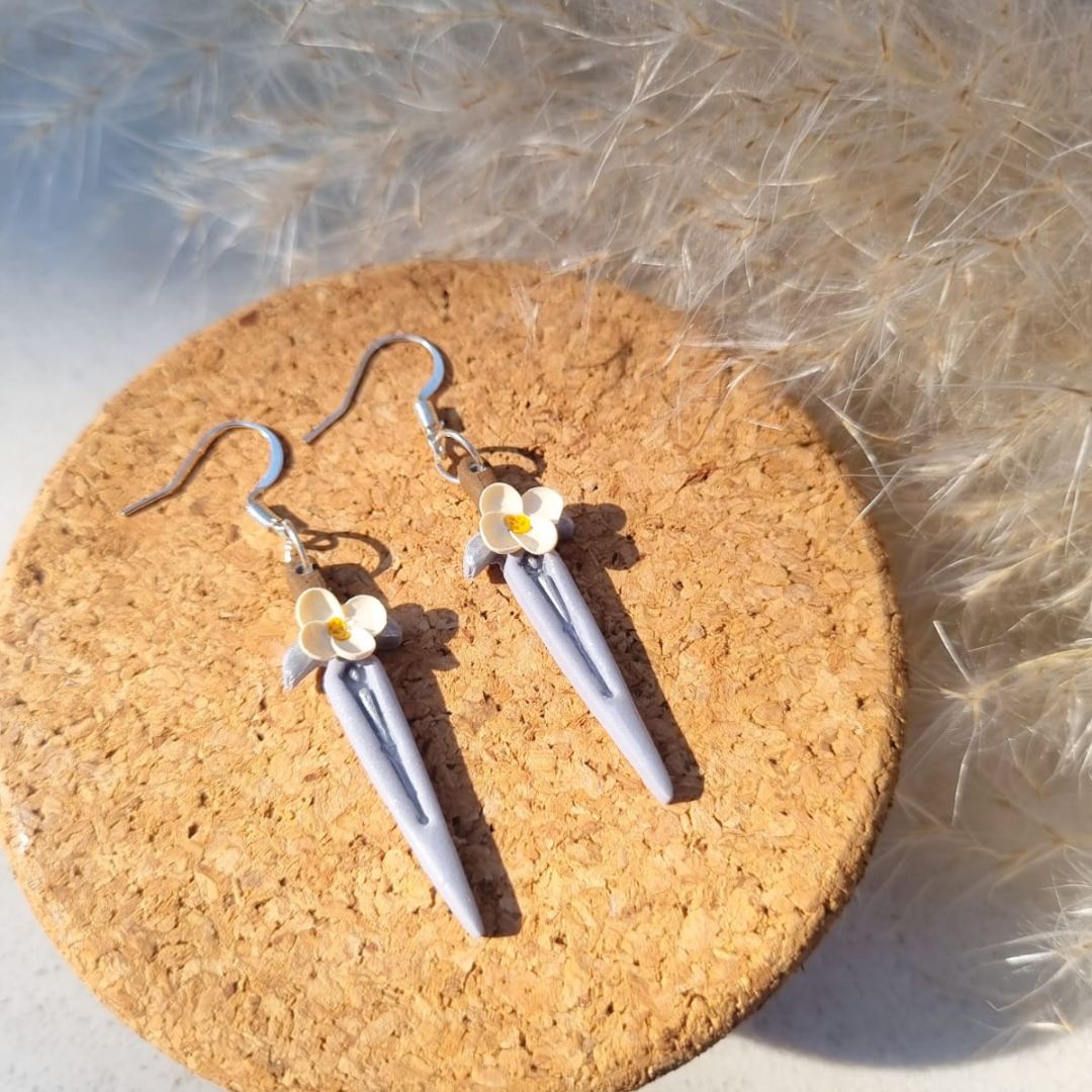 Floral sword earrings - Spook Designs