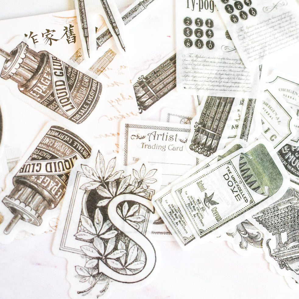 Washi stickers - Vintage typewriter - 40 pcs