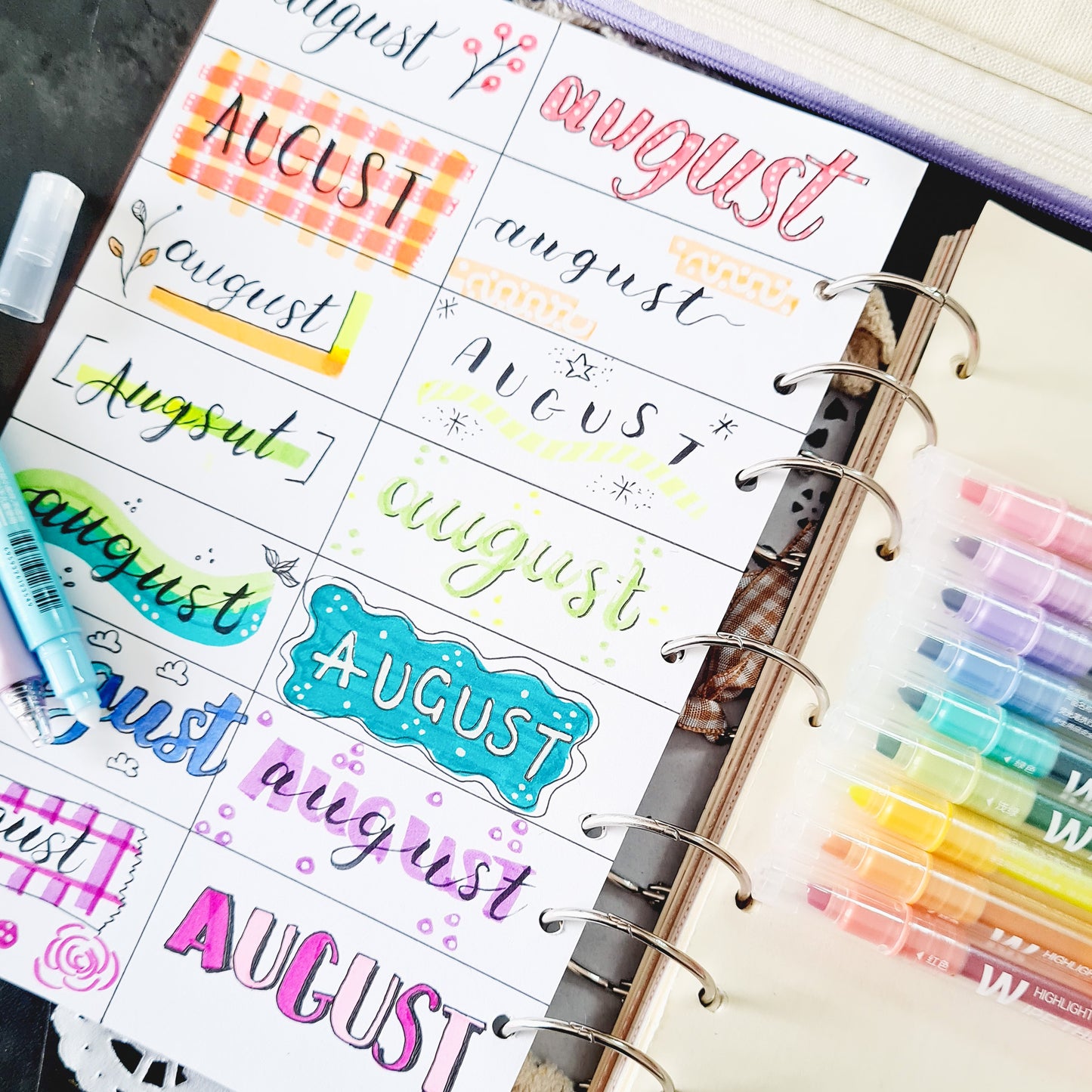 Erasable highlighter set - 10pcs