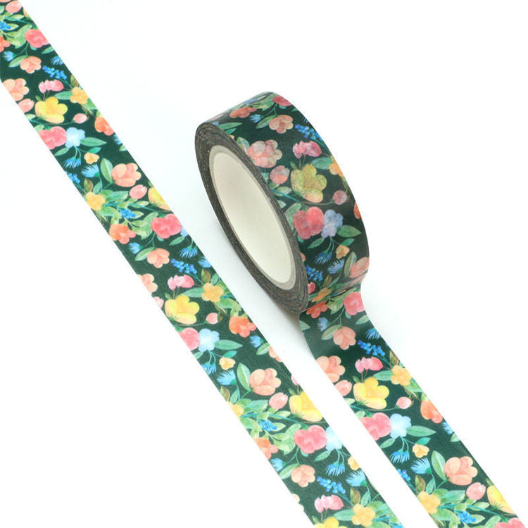 Rose blossoms washi tape - 10m
