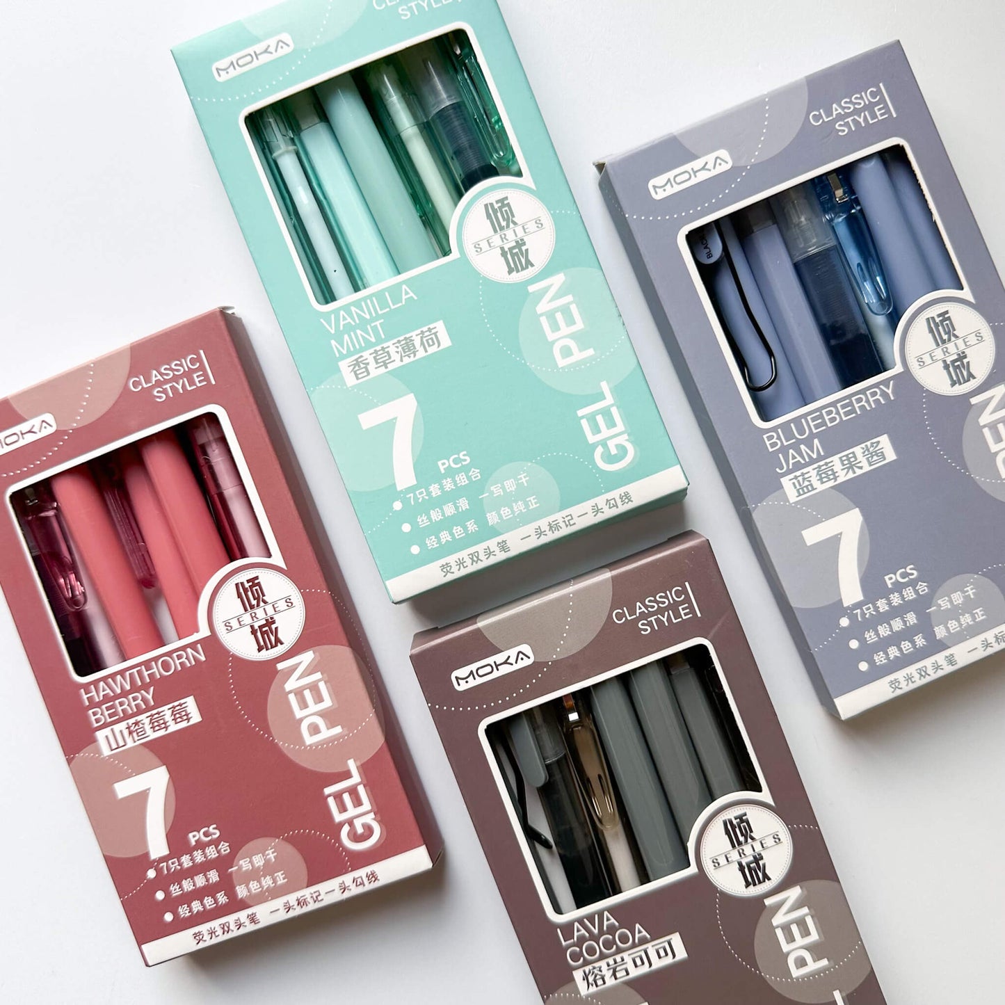 Retractable pen writing set - Berry