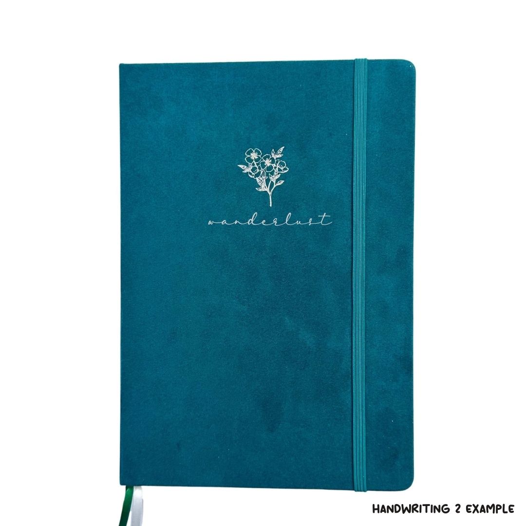Personalised Flourishing flower B5 dotted journal - Velvet cover