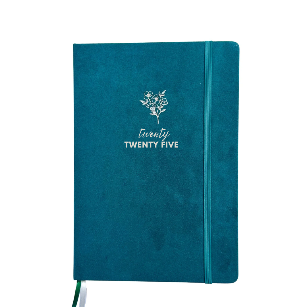 Personalised Flourishing flower B5 dotted journal - Velvet cover