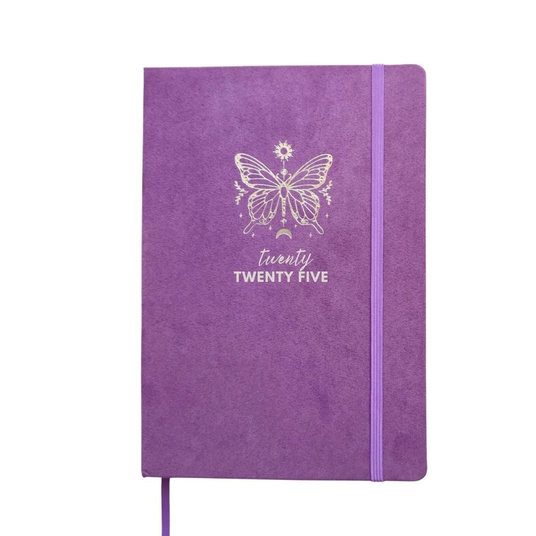 Personalised Majestic butterfly B5 dotted journal - Velvet cover