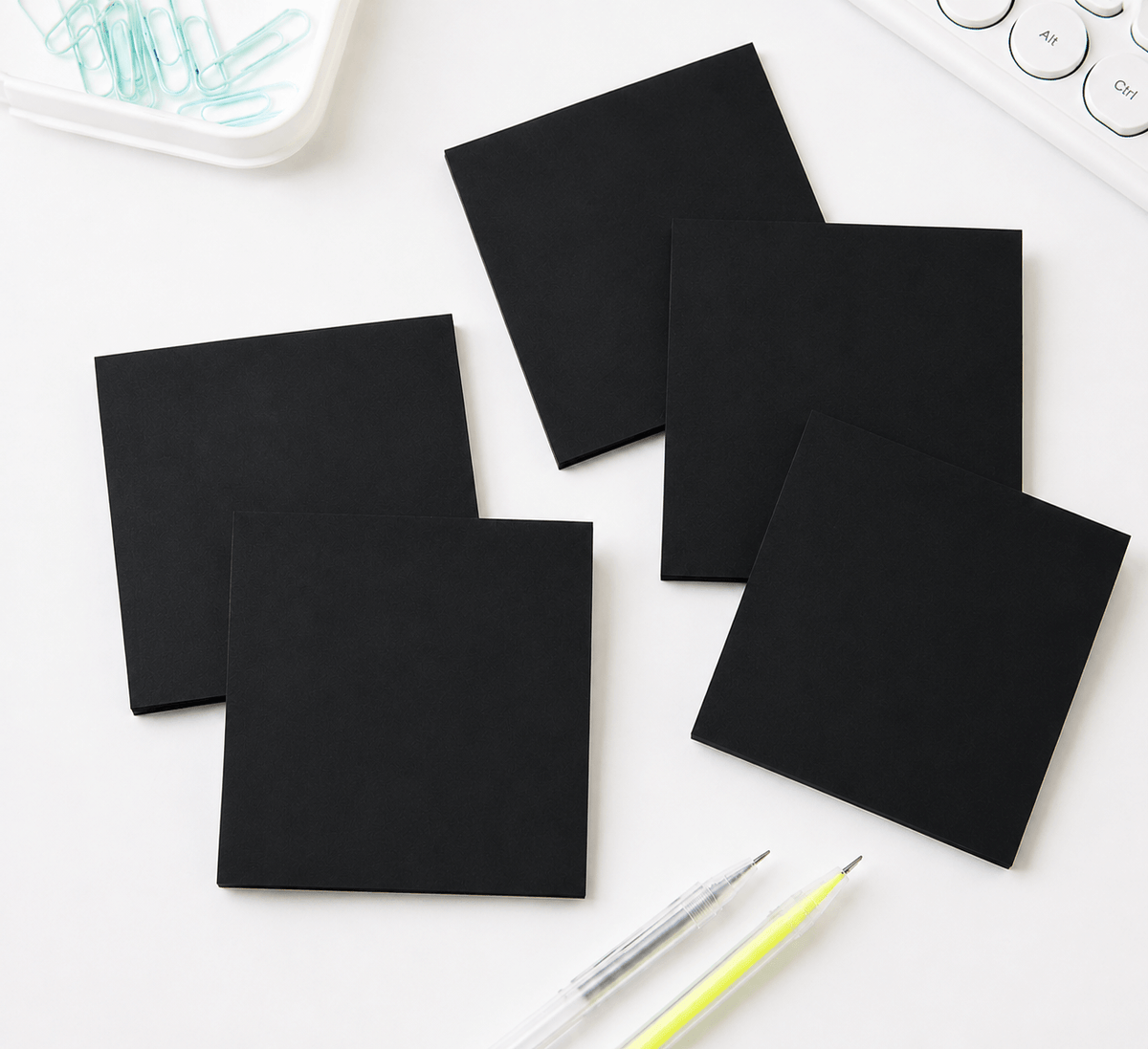 Black sticky notepad - Square