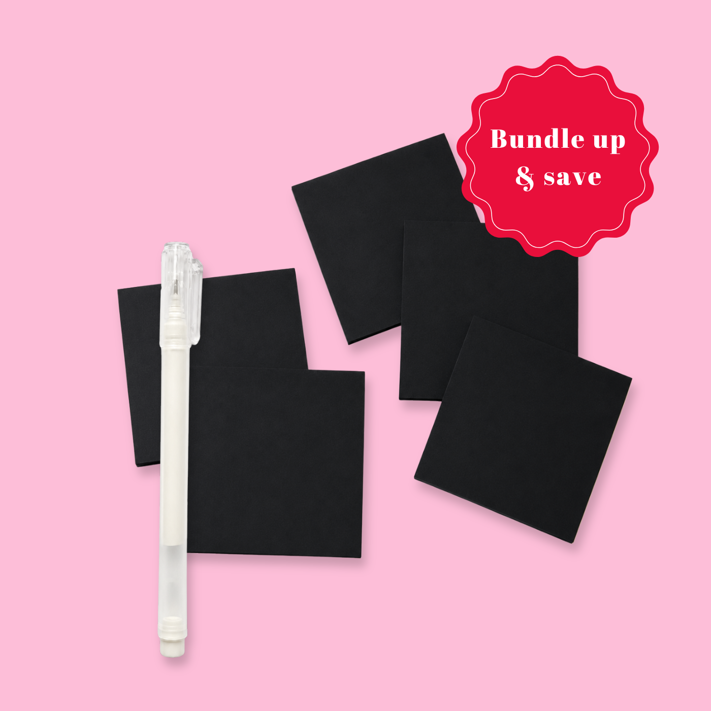Black sticky note bundle