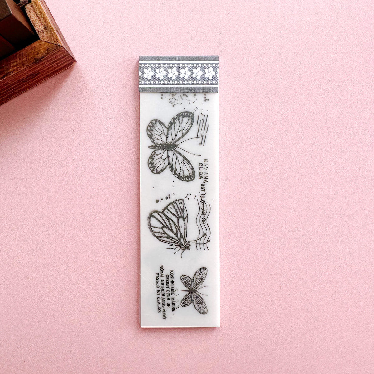 Booklet with butterfly prints on vellum paper