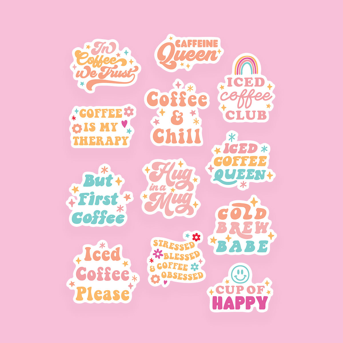 Coffee queen sticker pack