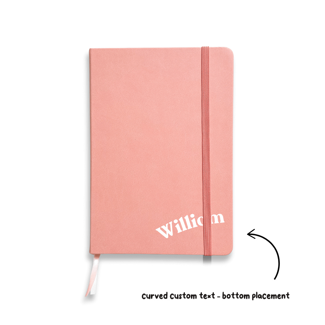 Personalised Soft pink PU leather A5 dotted journal