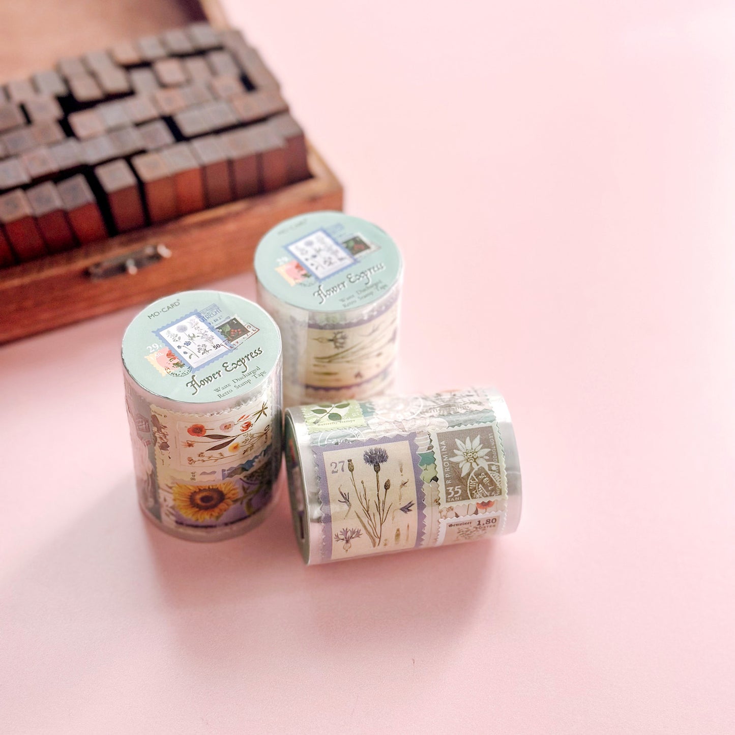 Stamp sticker roll - Flower stamps