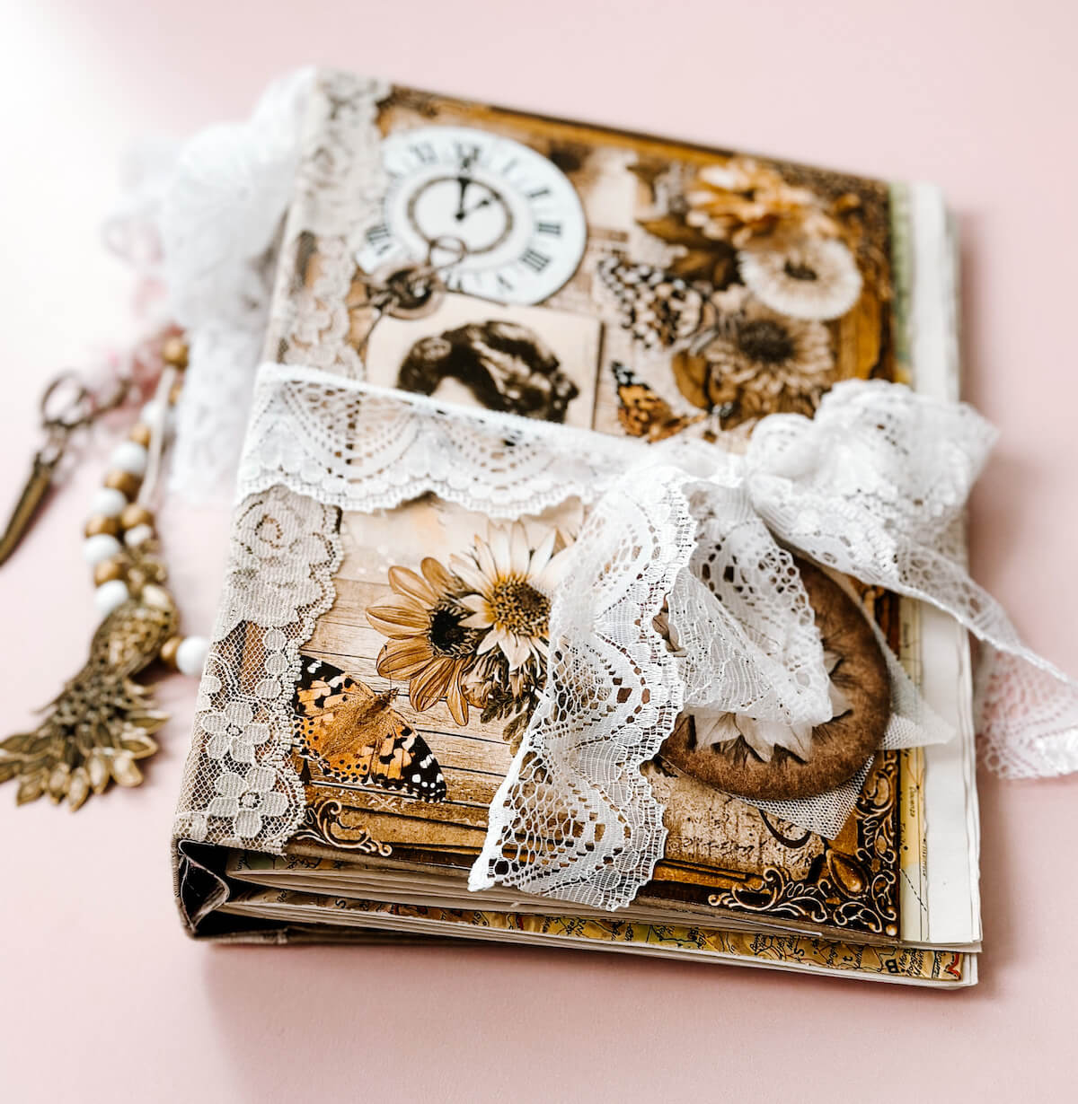 Mystery vintage-themed junk journaling bundle