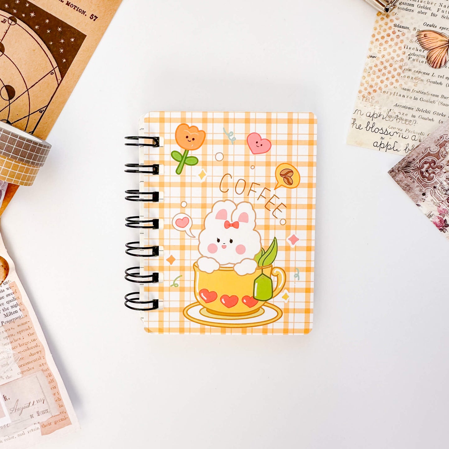 Mini spiral wire-bound notebooks