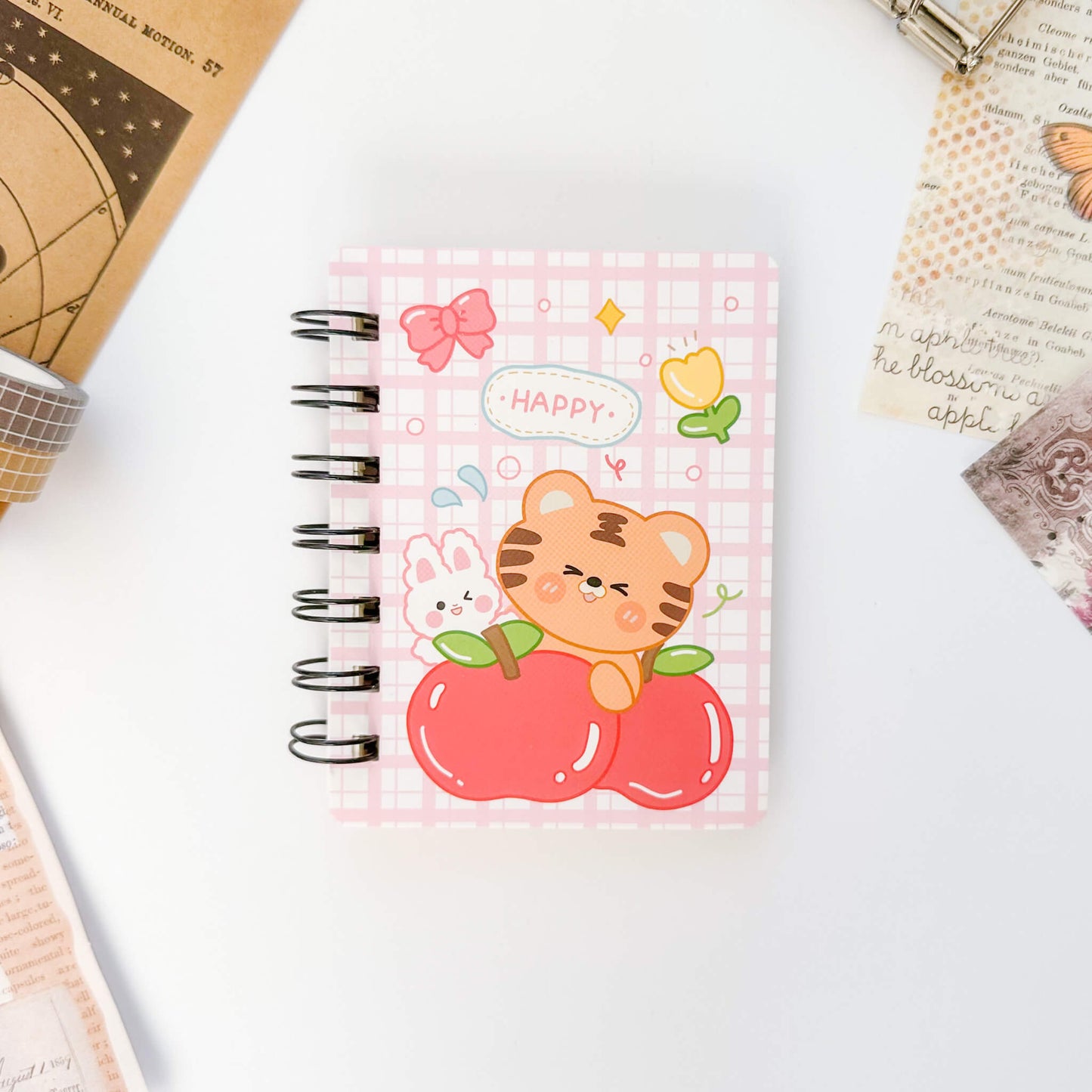 Mini spiral wire-bound notebooks