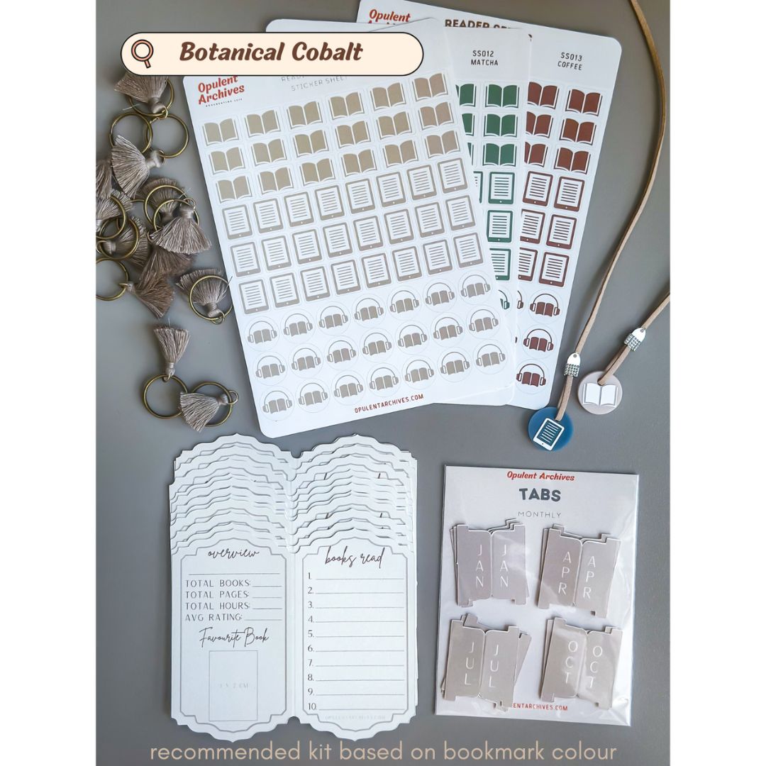 Reading Archive - Botanical Cobalt - Opulent Archives