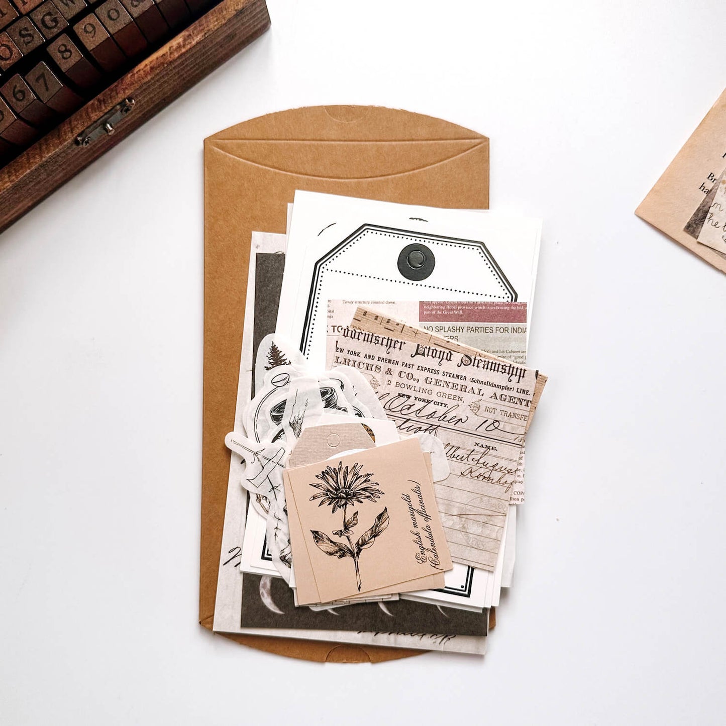 Paper and sticker bundle - Moonlight forest