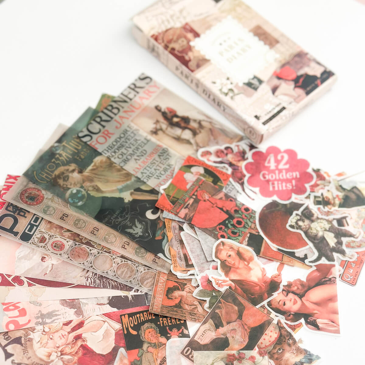 Boxed washi sticker set - Paris diary 55pcs