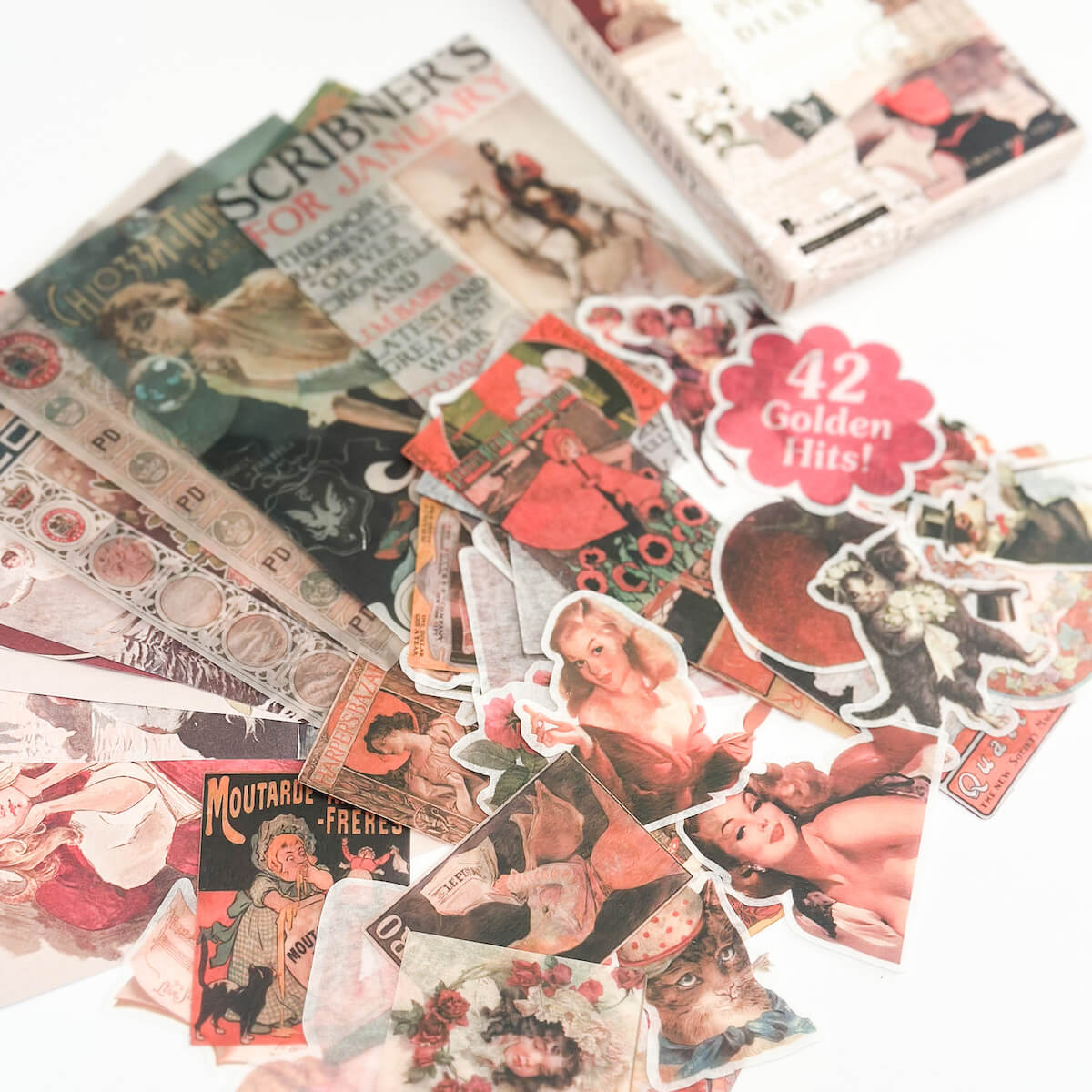 Boxed washi sticker set - Paris diary 55pcs