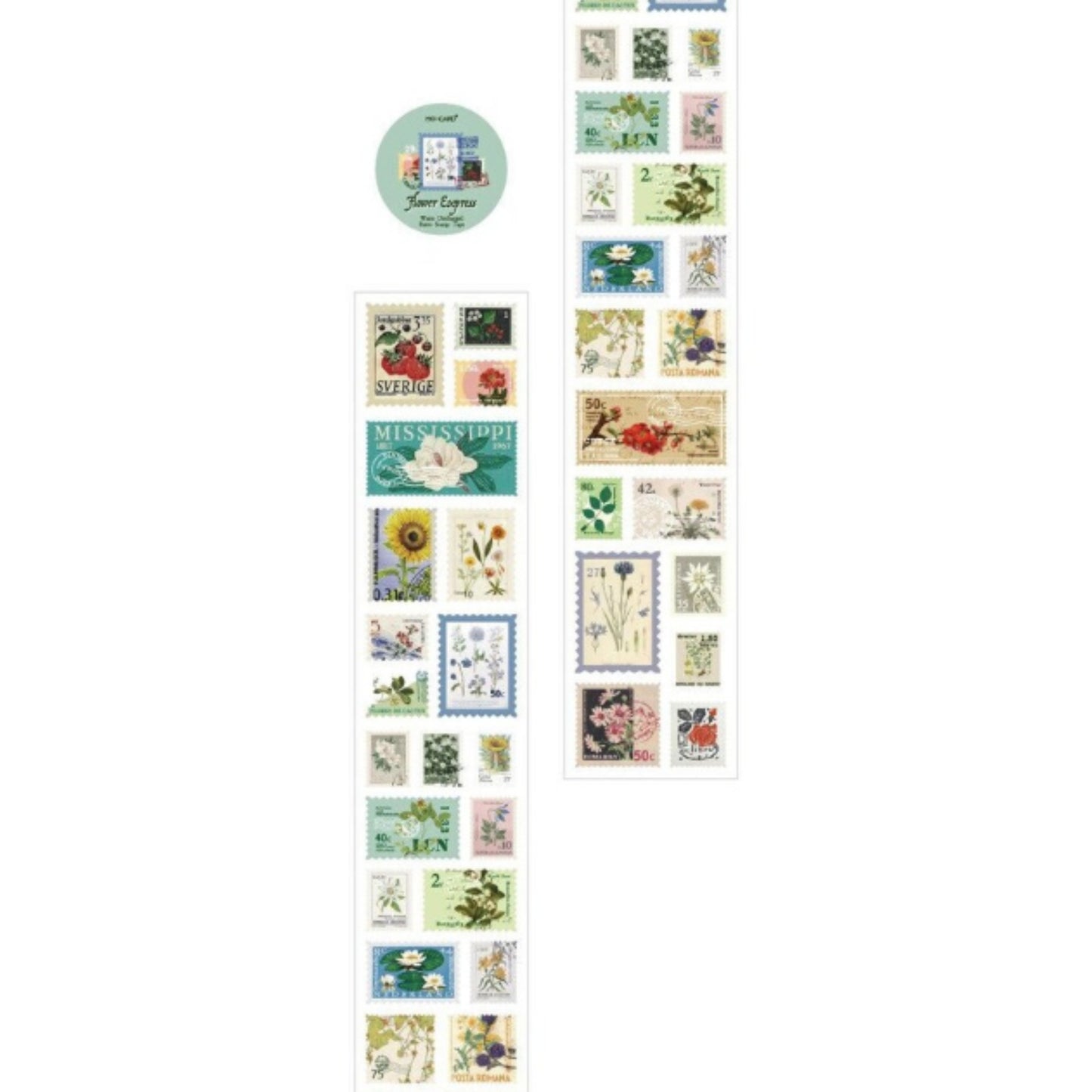 Stamp sticker roll - Flower stamps