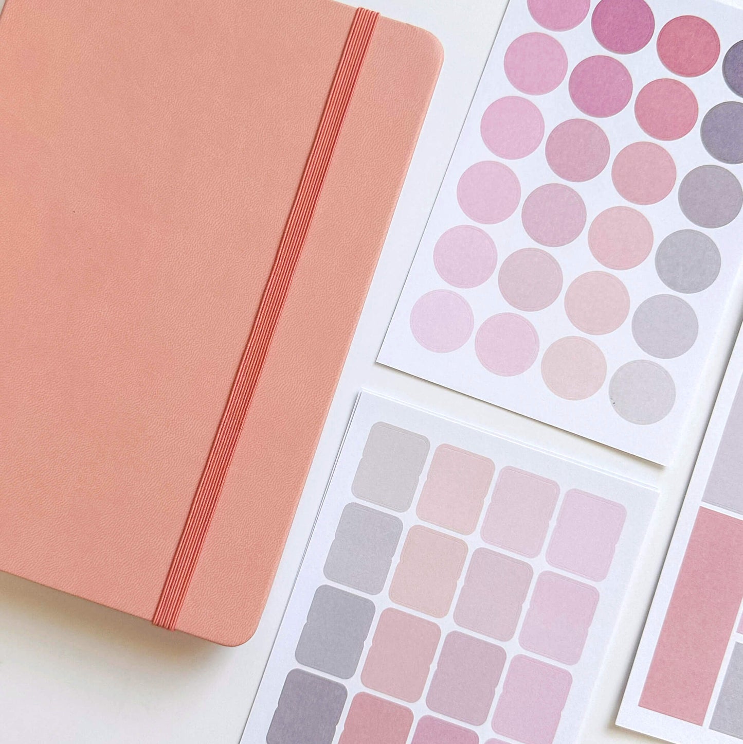 Soft pink PU leather A5 dotted journal