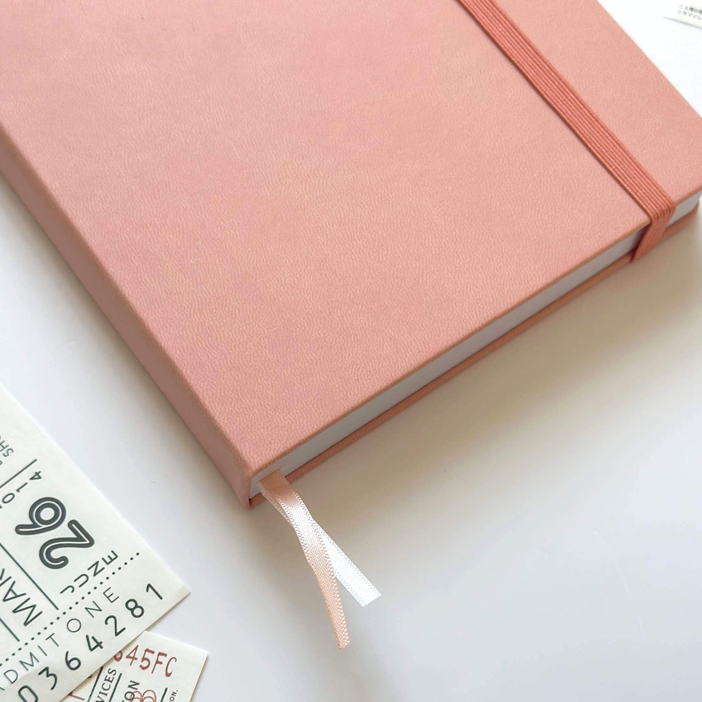 Soft pink PU leather A5 dotted journal