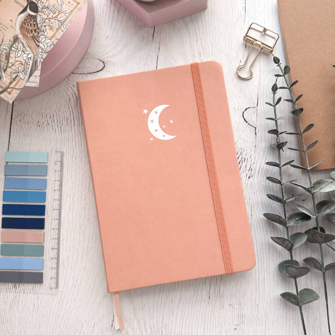 Personalised Soft pink PU leather A5 dotted journal