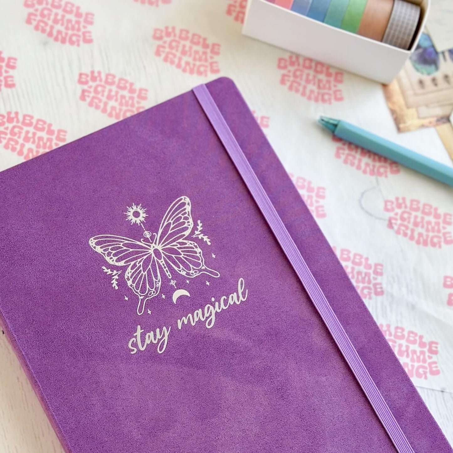 Personalised Majestic butterfly B5 dotted journal - Velvet cover