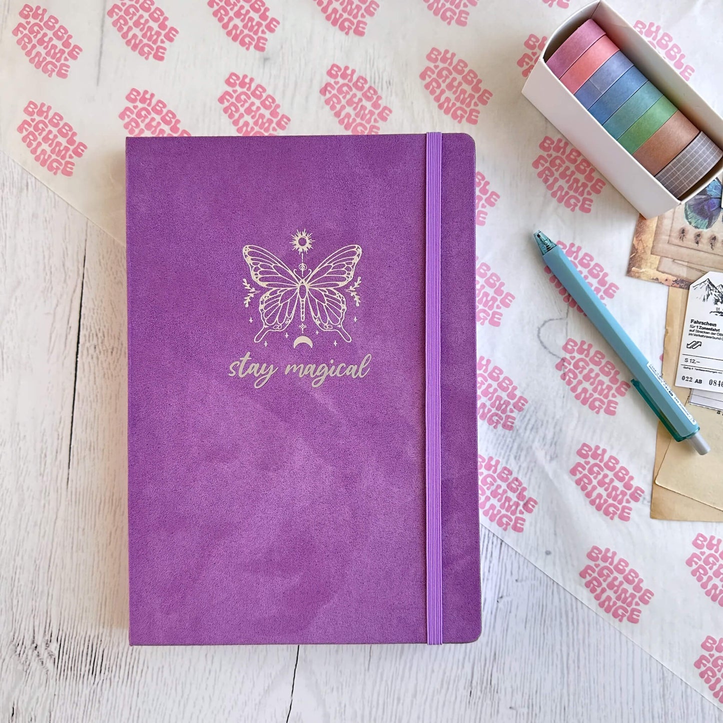 Personalised Majestic butterfly B5 dotted journal - Velvet cover