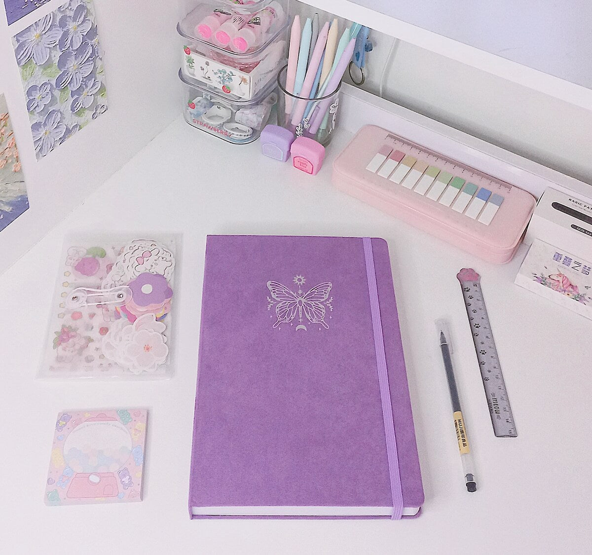 Personalised Majestic butterfly B5 dotted journal - Velvet cover
