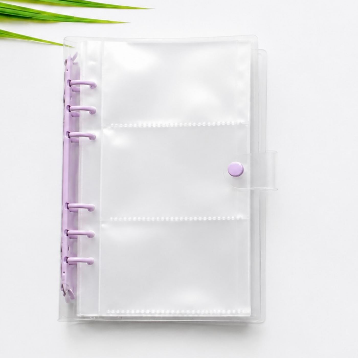 Soft A6 Clear Glitter loose-leaf pocket ring binder