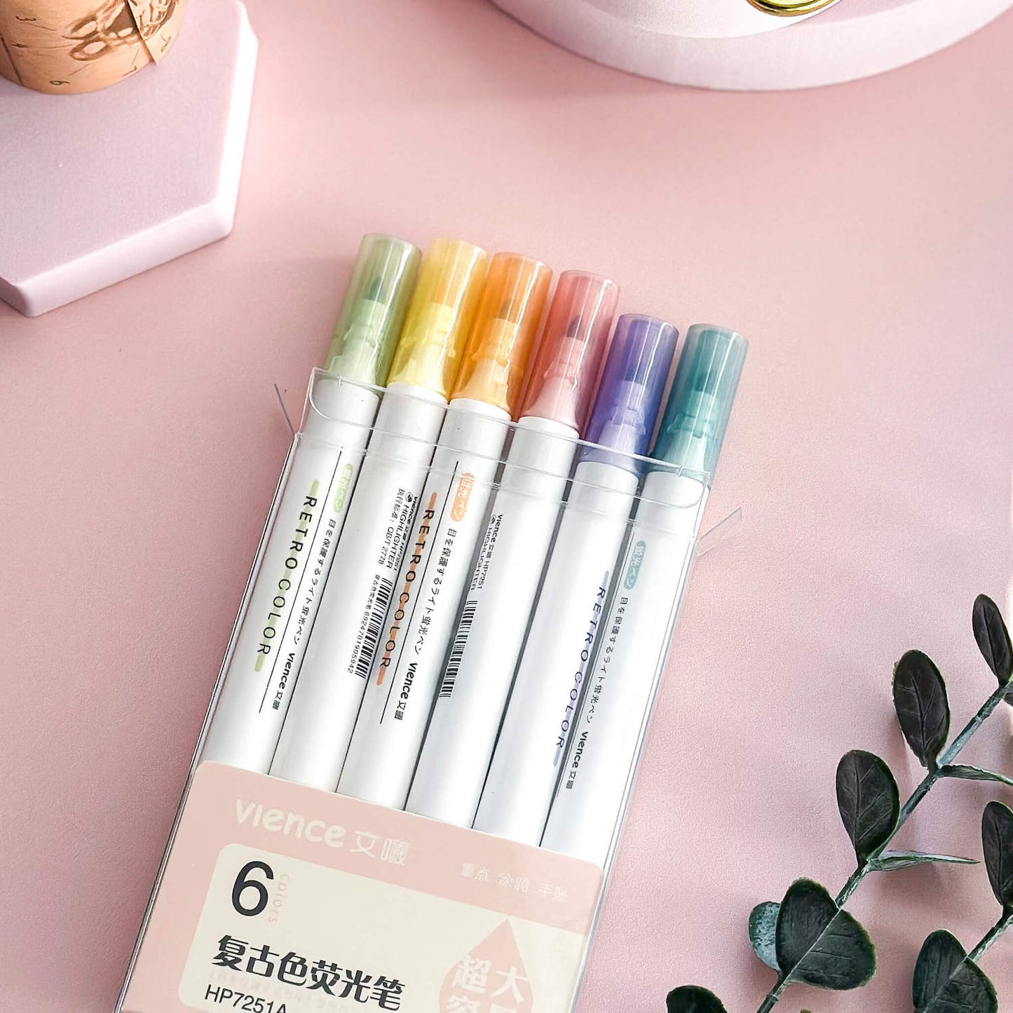 Soft colours highlighter pack - 6pcs