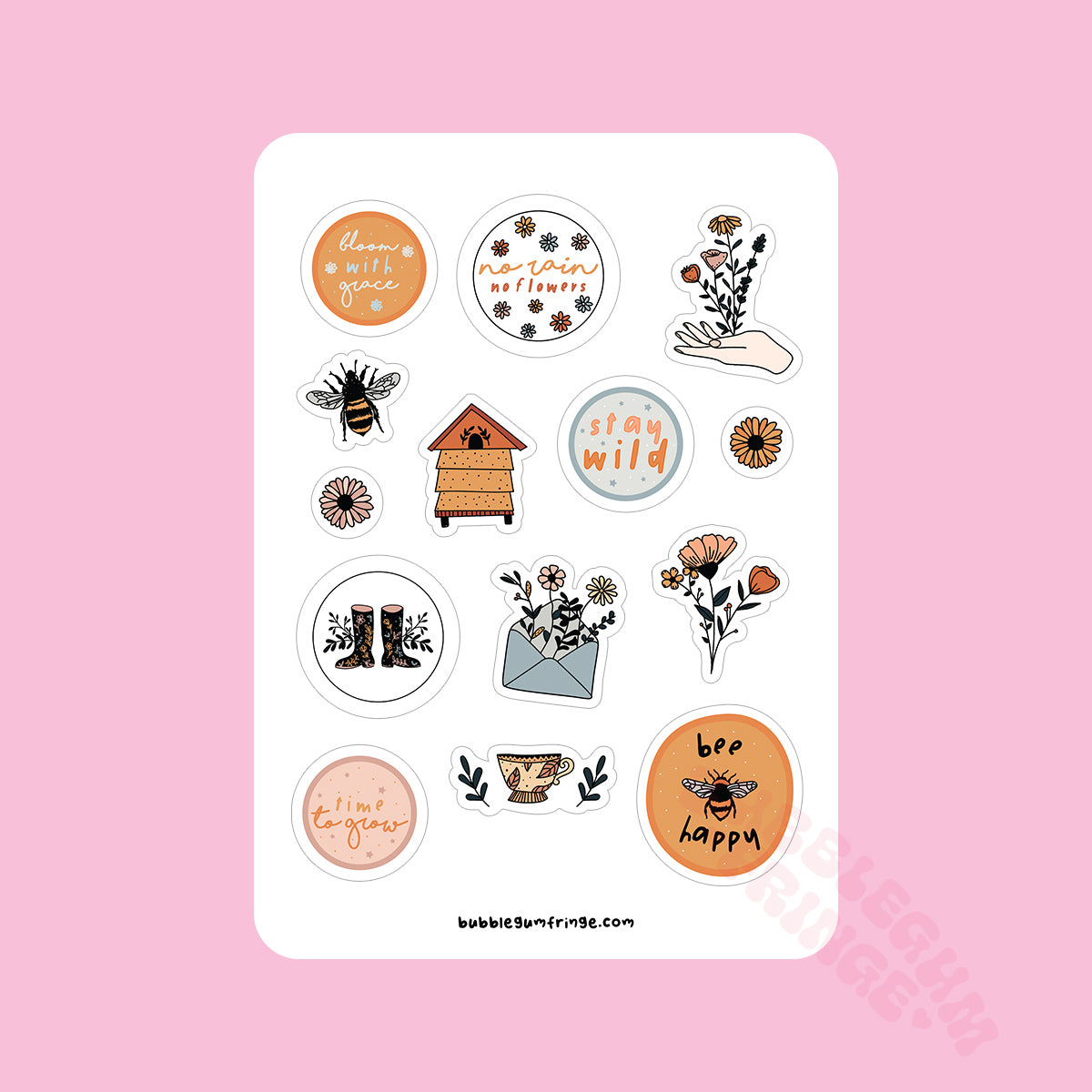 Botanical sticker sheet