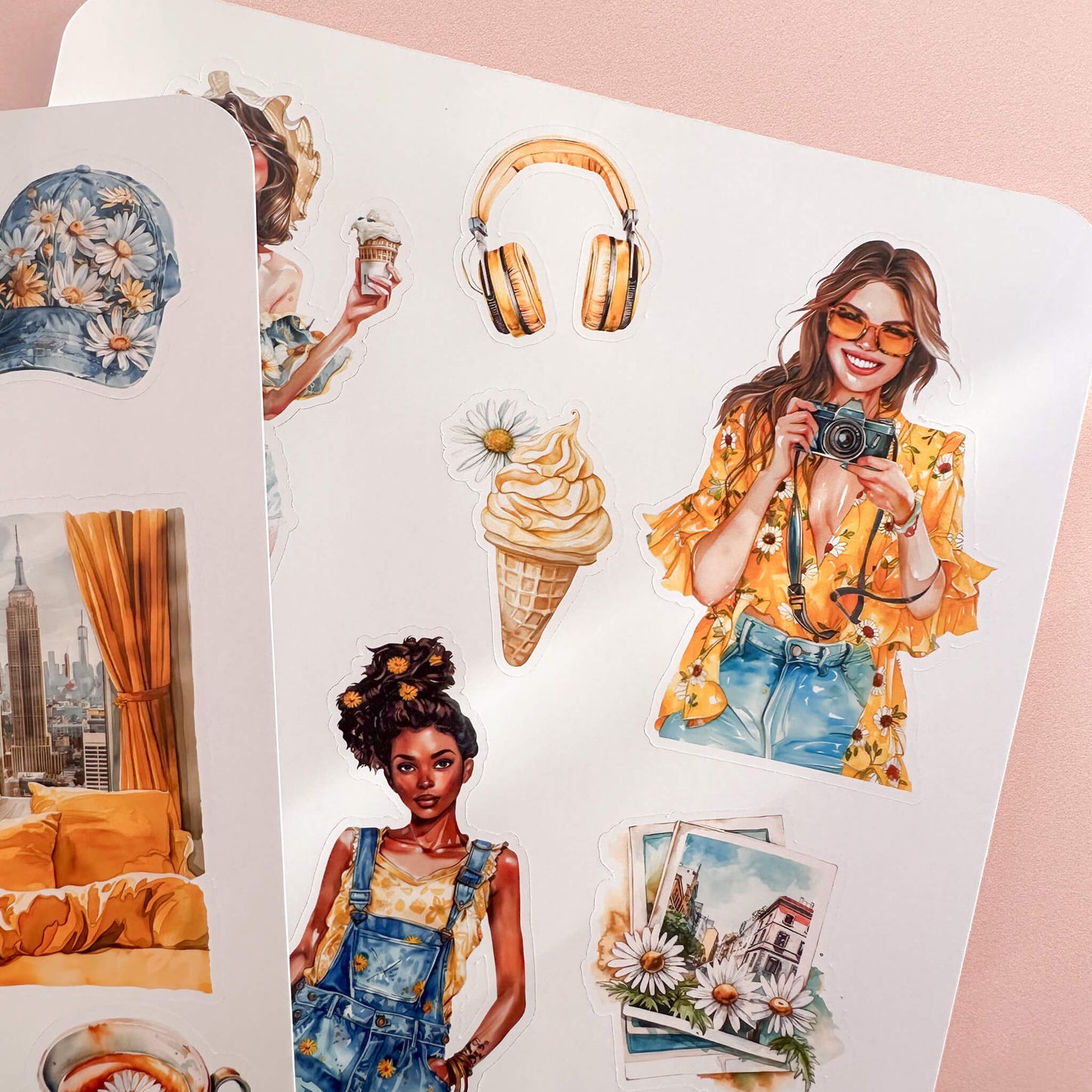 Summer city sticker sheets