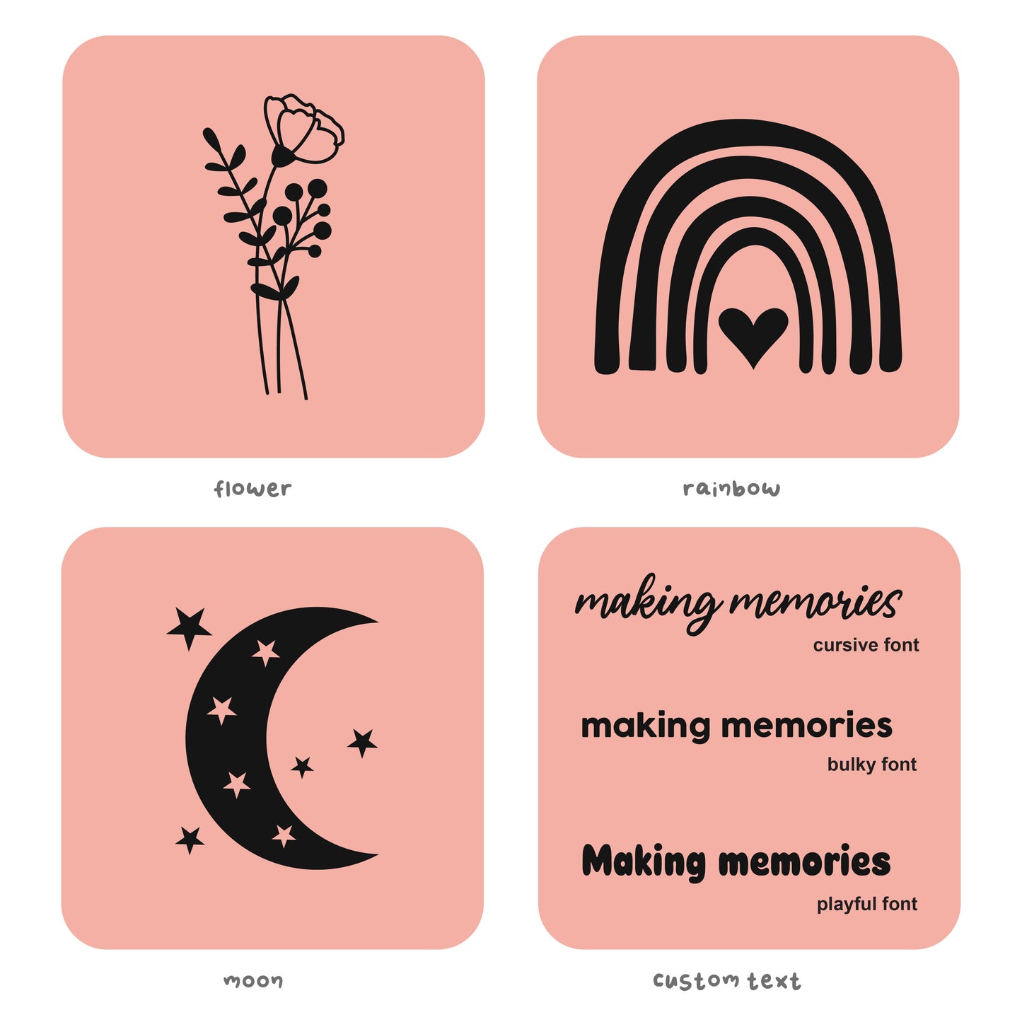 Personalised Soft pink PU leather A5 dotted journal