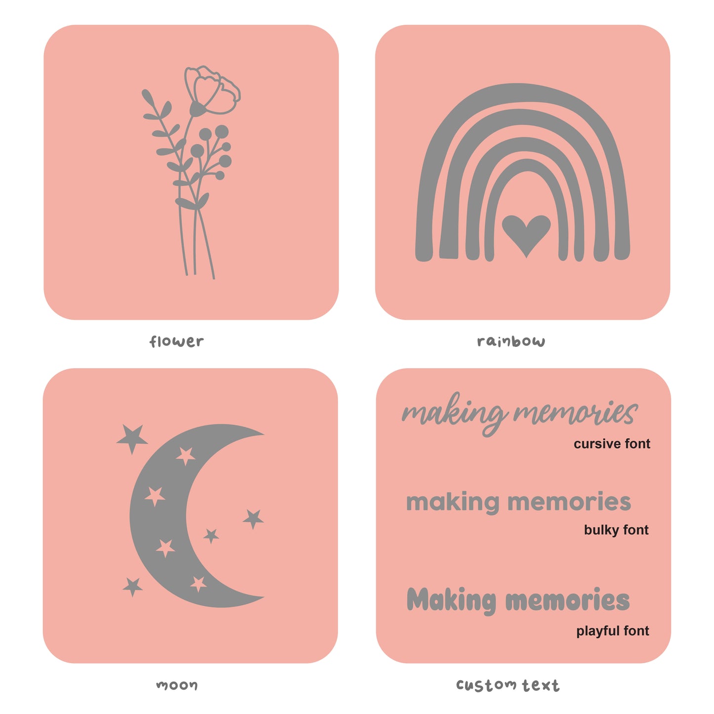 Personalised Soft pink PU leather A5 dotted journal