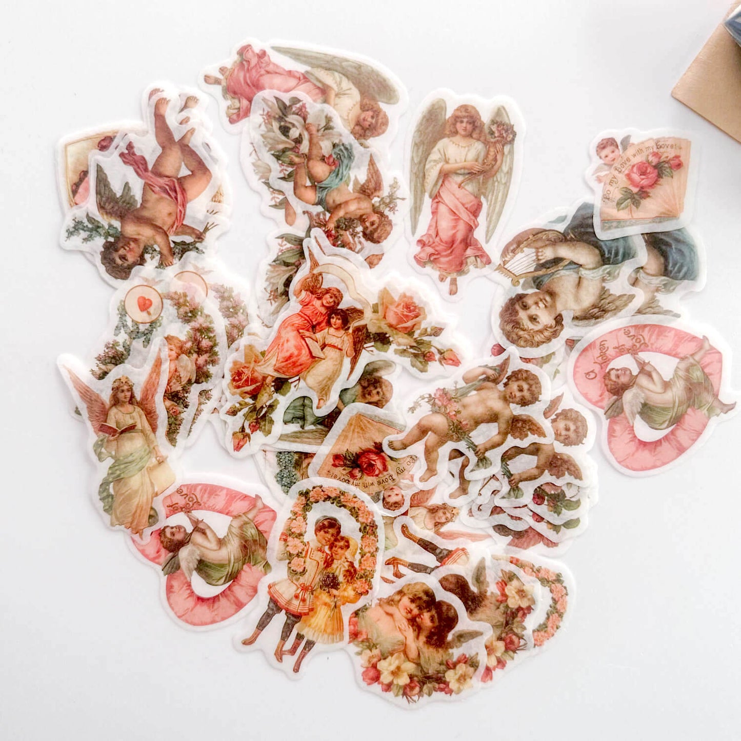 Washi stickers - Vintage angels - 40 pcs