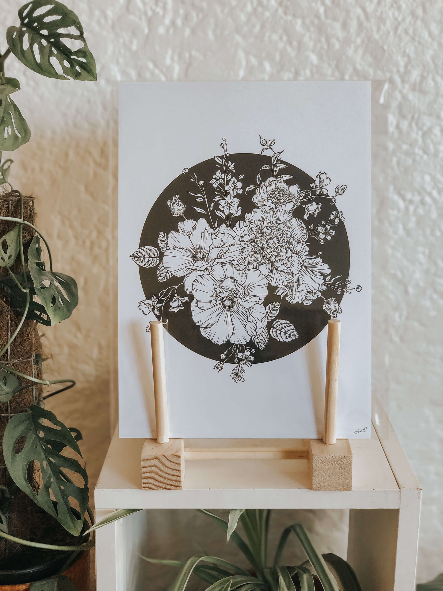 Flower void art print