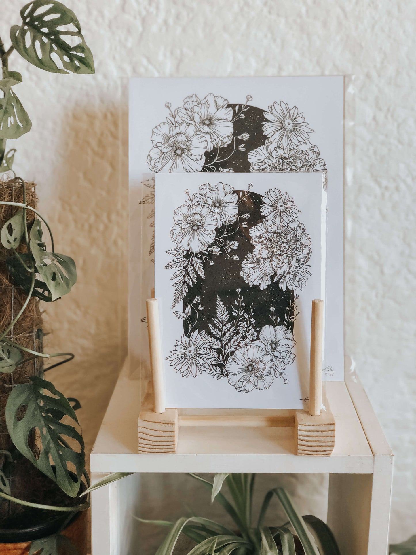 Night garden art print