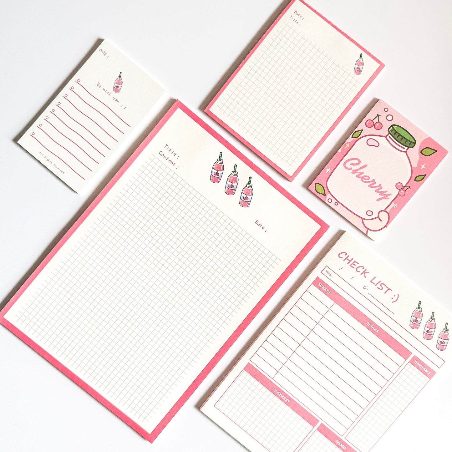Cherry cola notepad set