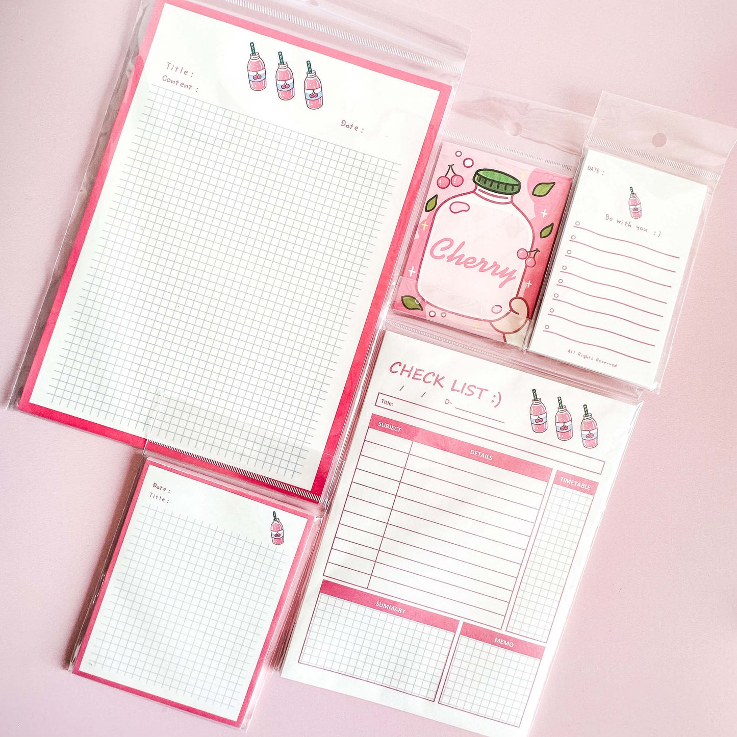 Cherry cola notepad set