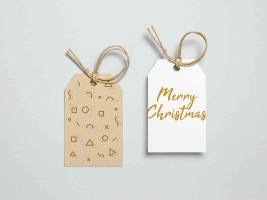 Printable Christmas gift tags (gold pack)