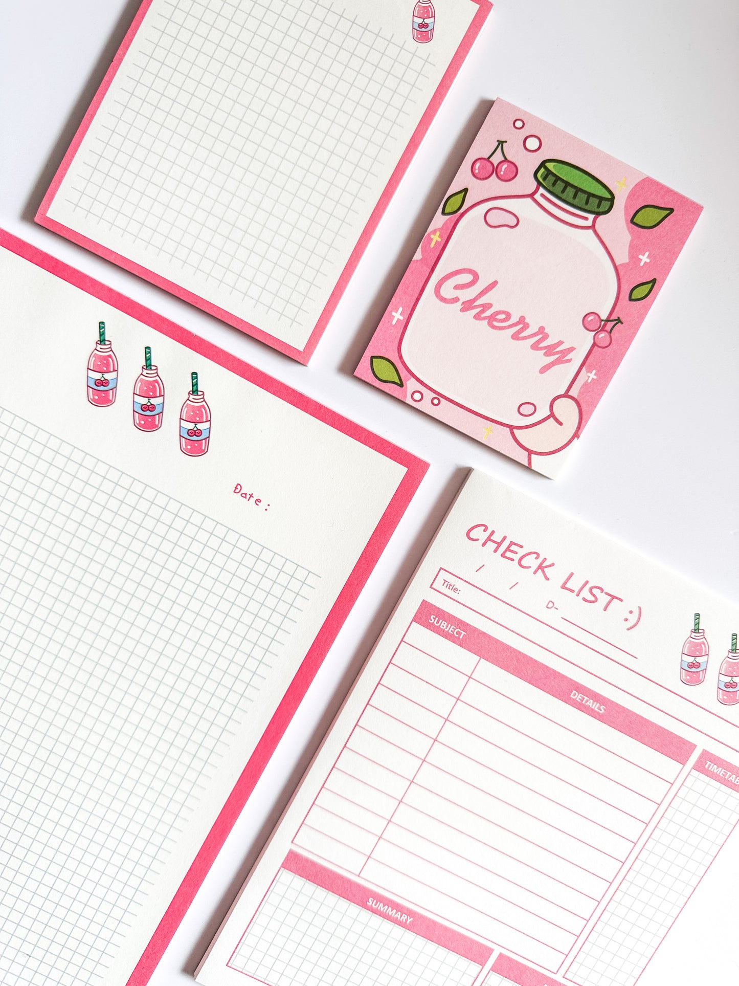 Cherry cola notepad set