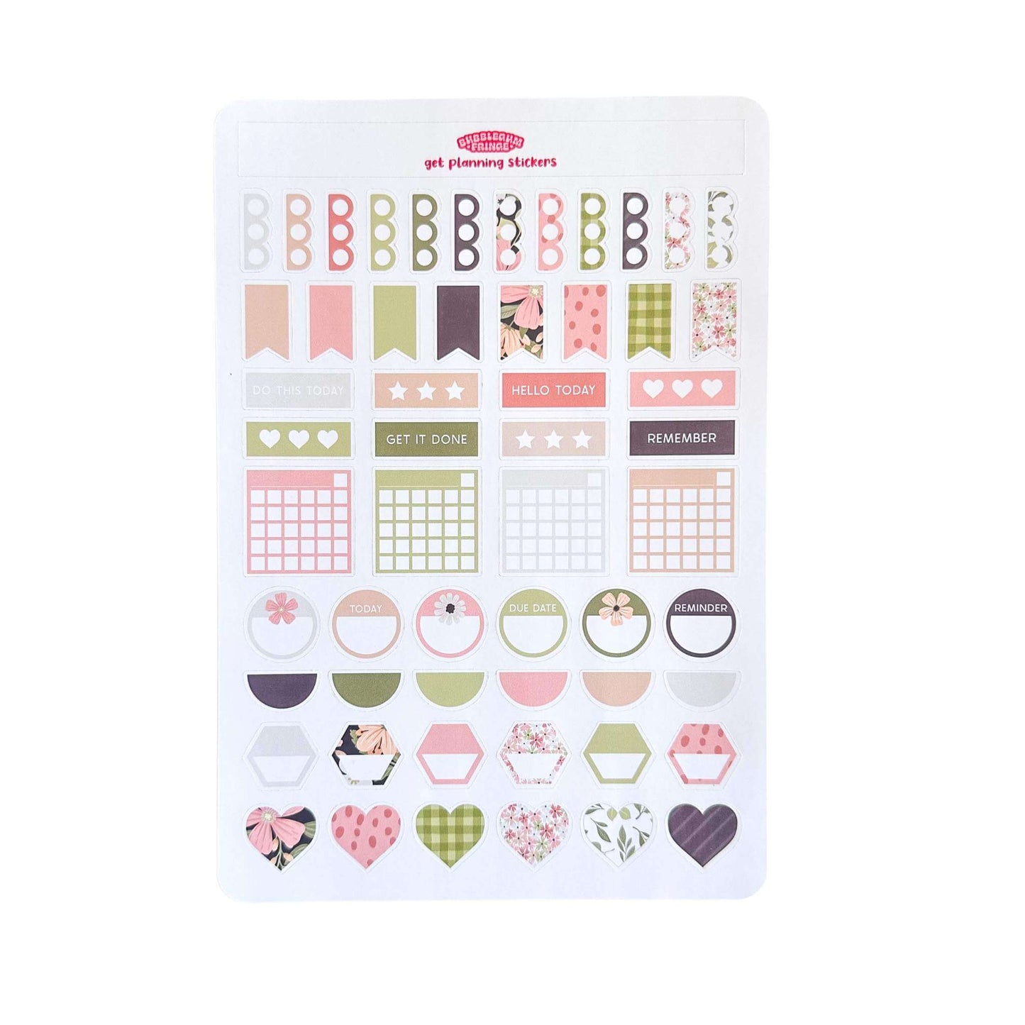 Get planning - 2 sticker sheets - Soft colours