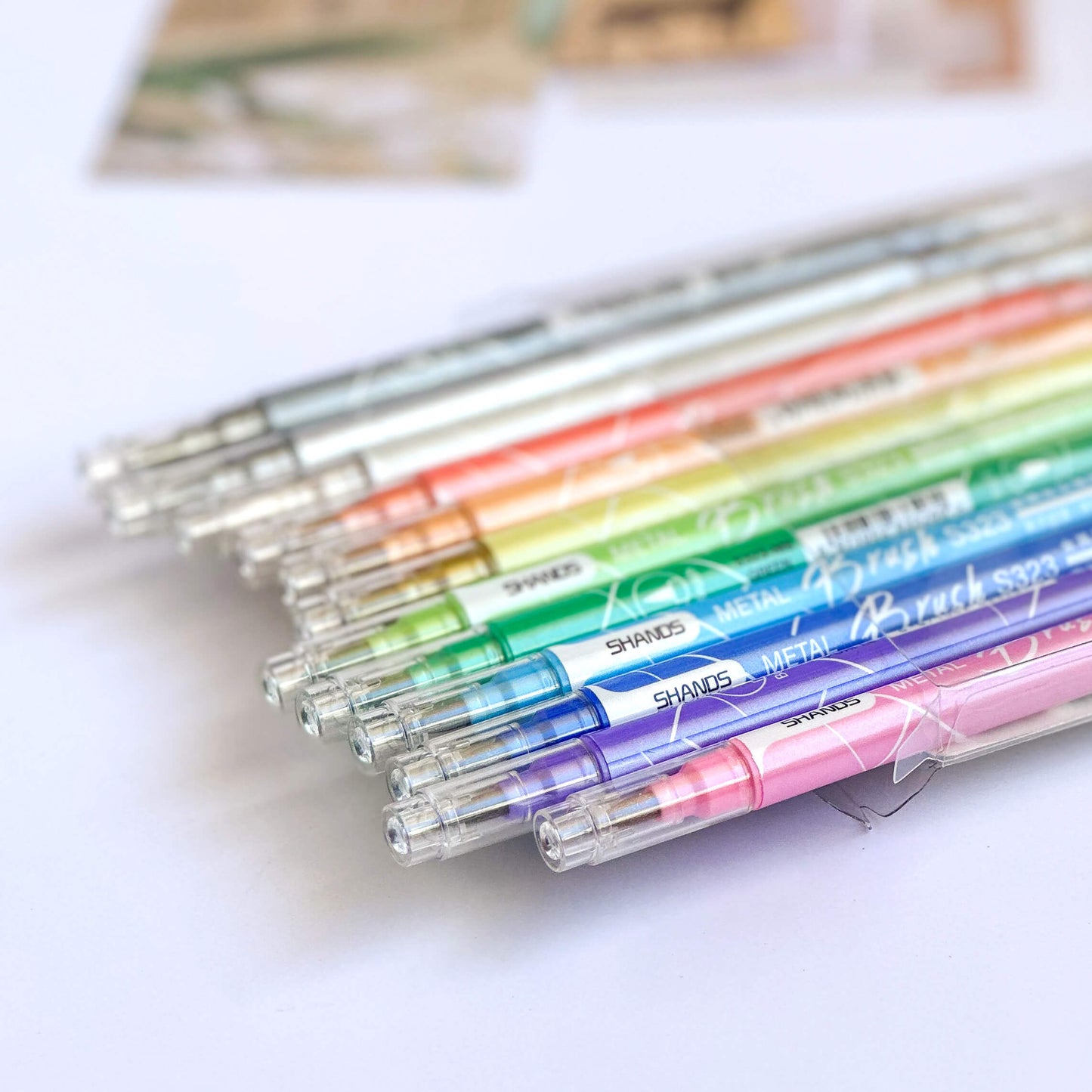 Metallic brush pen set - 12 pcs