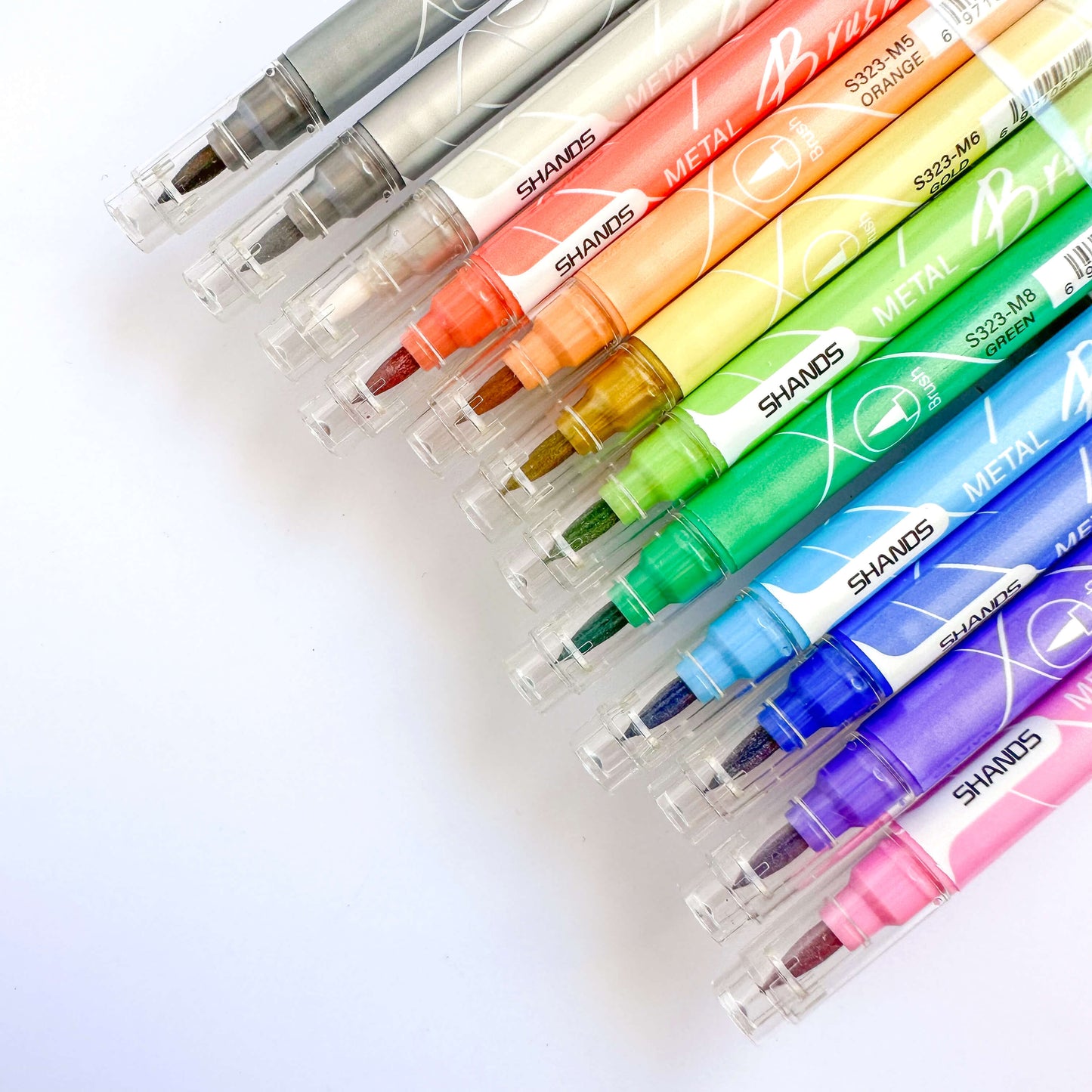 Metallic brush pen set - 12 pcs