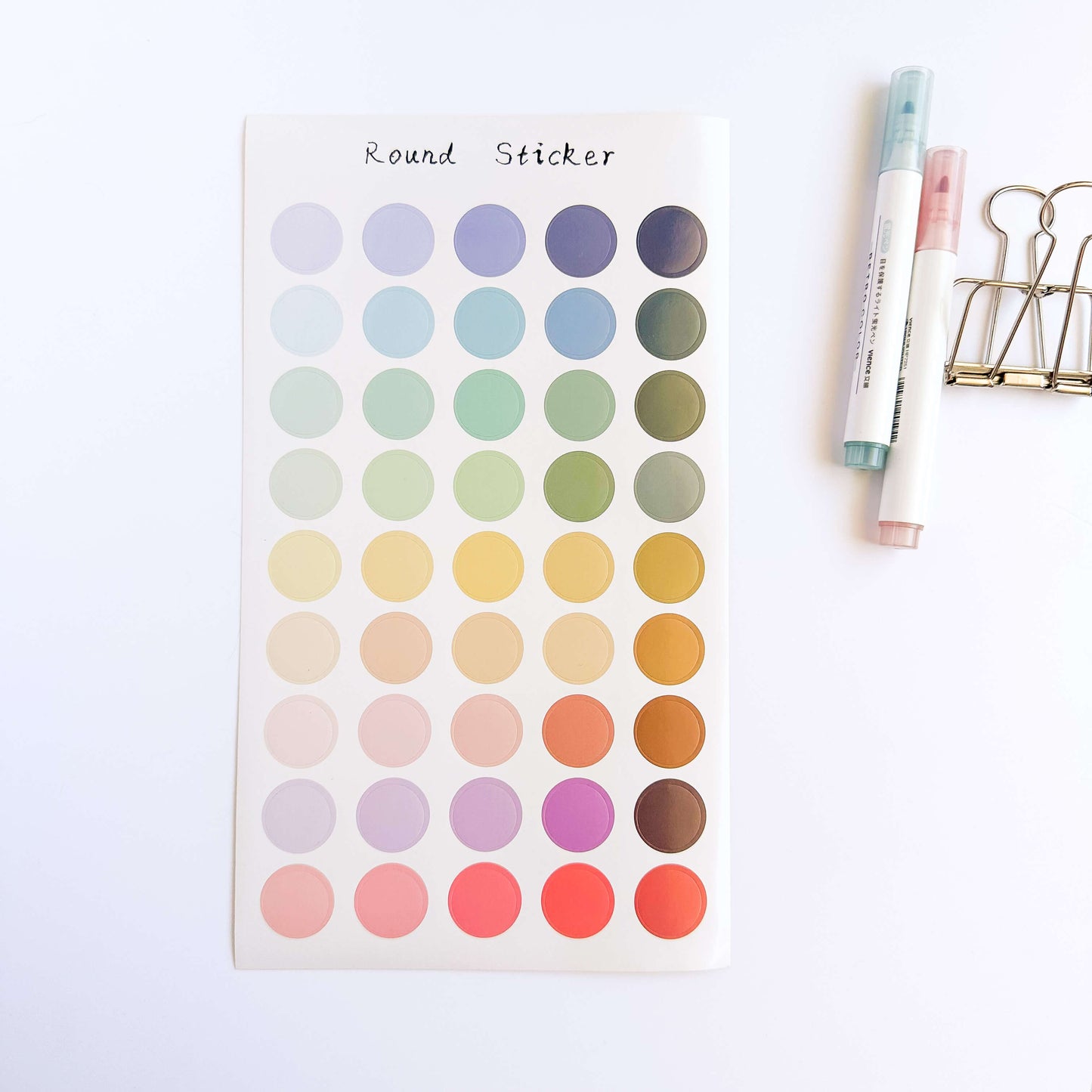 Dot sticker sheet - Rainbow