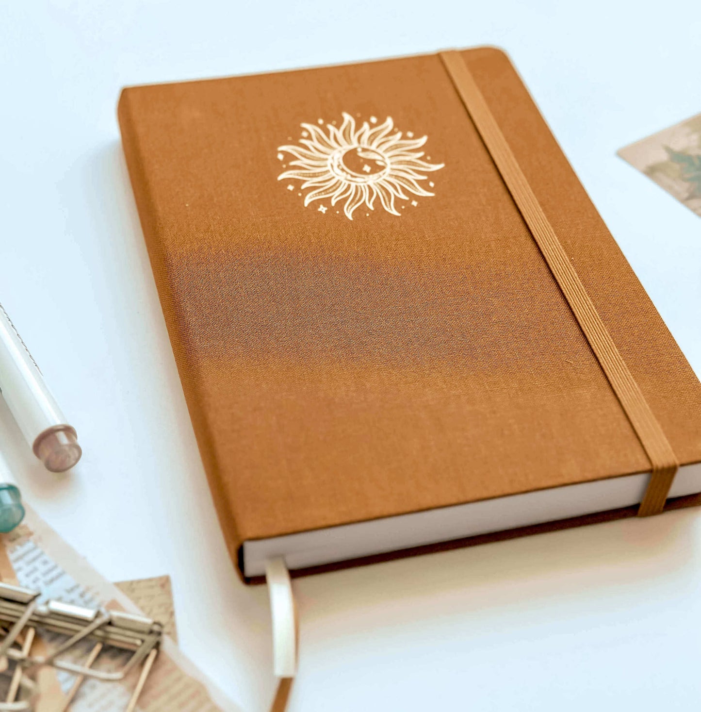 The Sun Linen A5 dotted journal